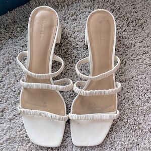 Reformation Assunta Strappy Block Heel Mule